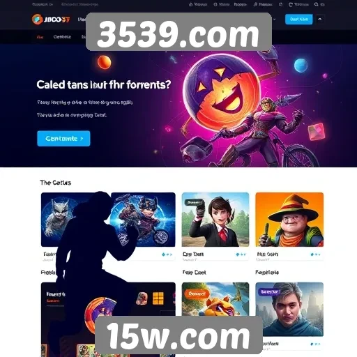 Tendências de design no site de jogos 3539.com